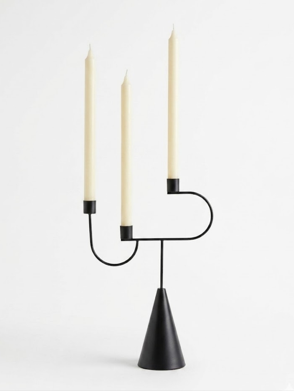 Ferm Living Avant Candelabra Black Metal Minimalist